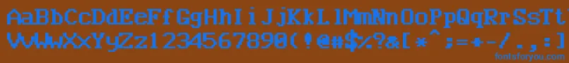 Bncuworb Font – Blue Fonts on Brown Background