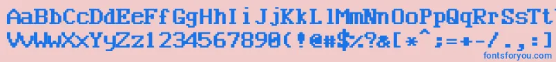 Bncuworb Font – Blue Fonts on Pink Background