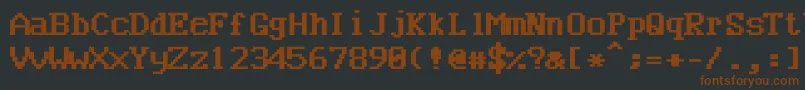 Шрифт Bncuworb – коричневые шрифты на чёрном фоне