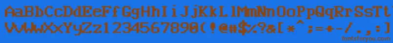 Police Bncuworb – polices brunes sur fond bleu