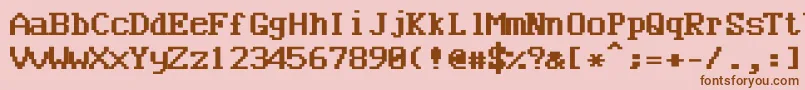 Bncuworb Font – Brown Fonts on Pink Background