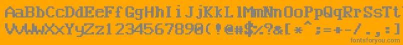 Bncuworb Font – Gray Fonts on Orange Background