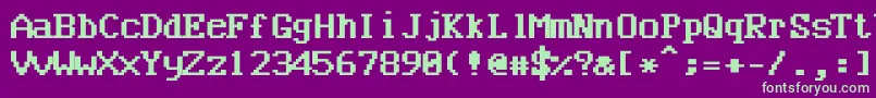 Bncuworb Font – Green Fonts on Purple Background