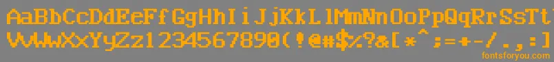 Bncuworb Font – Orange Fonts on Gray Background