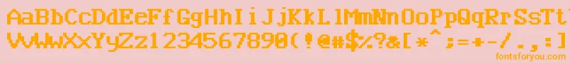 Bncuworb Font – Orange Fonts on Pink Background