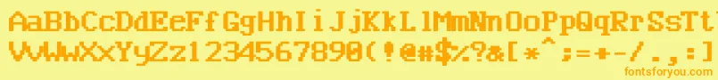 Bncuworb Font – Orange Fonts on Yellow Background