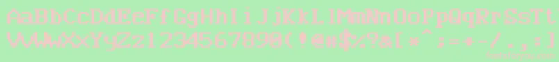 Bncuworb Font – Pink Fonts on Green Background