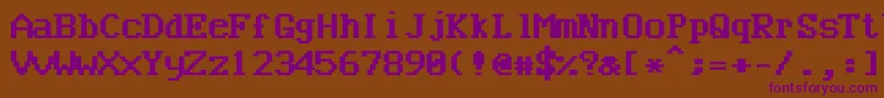 Bncuworb Font – Purple Fonts on Brown Background