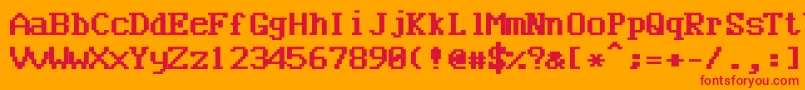 Bncuworb Font – Red Fonts on Orange Background