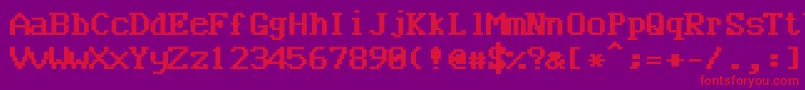 Bncuworb Font – Red Fonts on Purple Background