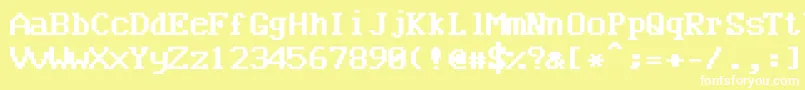 Bncuworb Font – White Fonts on Yellow Background