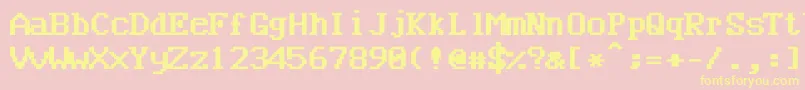 Bncuworb Font – Yellow Fonts on Pink Background