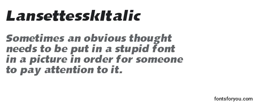 LansettesskItalic Font