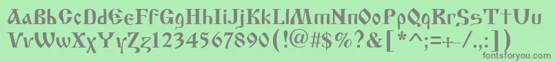 Cyrillicold Font – Gray Fonts on Green Background