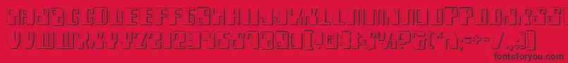 Zyborgs3D Font – Black Fonts on Red Background