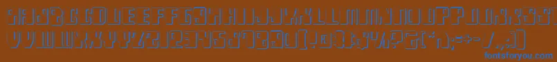Zyborgs3D Font – Blue Fonts on Brown Background
