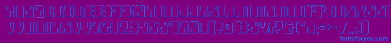 Zyborgs3D Font – Blue Fonts on Purple Background