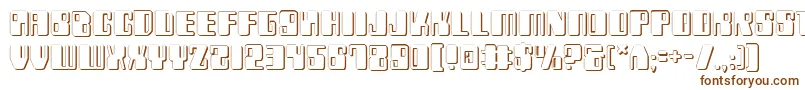 Zyborgs3D-Schriftart – Braune Schriften auf weißem Hintergrund