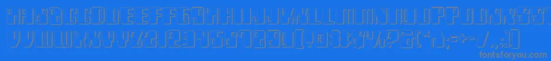 Zyborgs3D Font – Gray Fonts on Blue Background