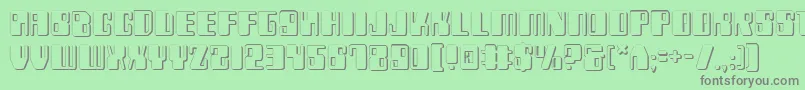 Zyborgs3D Font – Gray Fonts on Green Background