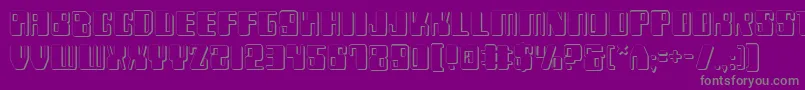 Zyborgs3D Font – Gray Fonts on Purple Background