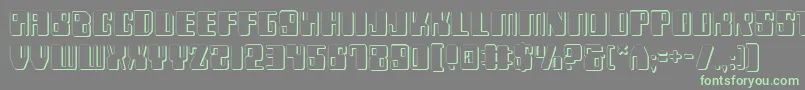 Zyborgs3D Font – Green Fonts on Gray Background