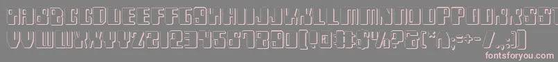 Zyborgs3D Font – Pink Fonts on Gray Background