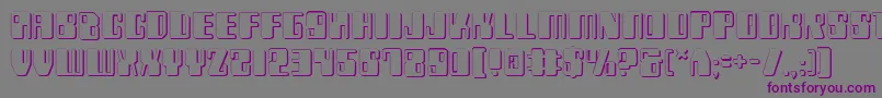 Zyborgs3D-Schriftart – Violette Schriften auf grauem Hintergrund