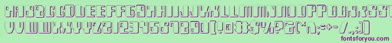 Zyborgs3D Font – Purple Fonts on Green Background