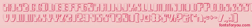 Zyborgs3D Font – Red Fonts on Pink Background