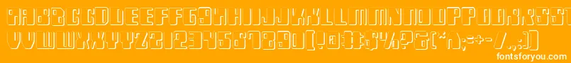 Zyborgs3D Font – White Fonts on Orange Background