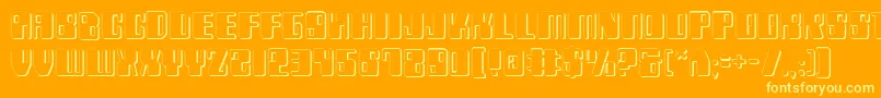 Zyborgs3D Font – Yellow Fonts on Orange Background