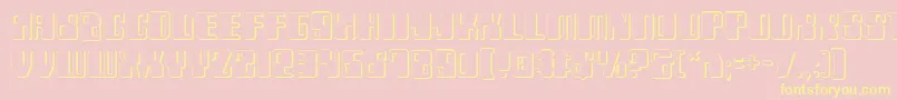 Zyborgs3D Font – Yellow Fonts on Pink Background