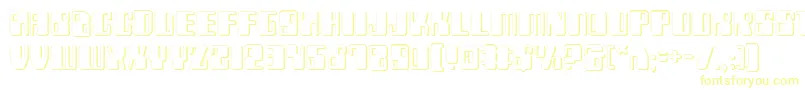 フォントZyborgs3D – 黄色のフォント