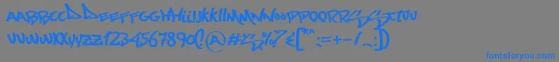 MostWazted Font – Blue Fonts on Gray Background