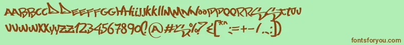 MostWazted Font – Brown Fonts on Green Background