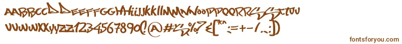 Шрифт MostWazted – коричневые шрифты на белом фоне