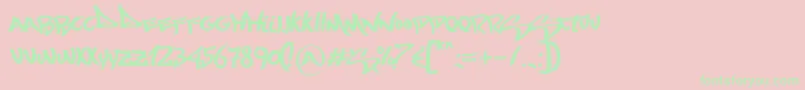 MostWazted Font – Green Fonts on Pink Background