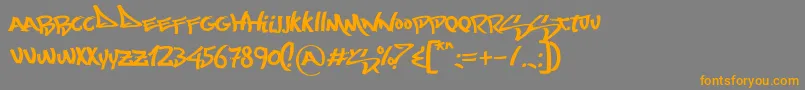 MostWazted-Schriftart – Orangefarbene Schriften auf grauem Hintergrund