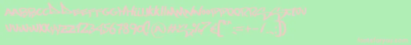 MostWazted Font – Pink Fonts on Green Background