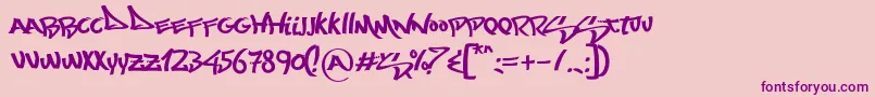 MostWazted Font – Purple Fonts on Pink Background