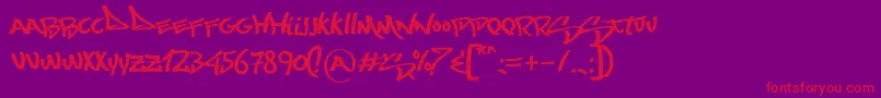 MostWazted Font – Red Fonts on Purple Background