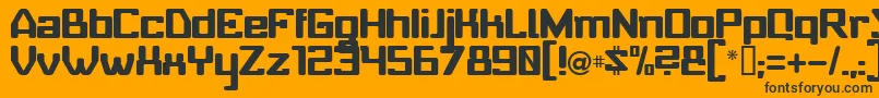 Babyu Font – Black Fonts on Orange Background