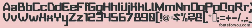 Babyu-Schriftart – Schwarze Schriften auf rosa Hintergrund