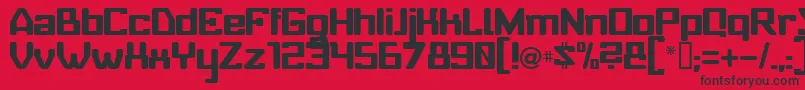 Babyu Font – Black Fonts on Red Background