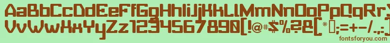 Babyu Font – Brown Fonts on Green Background