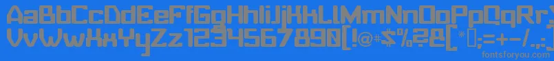 Babyu Font – Gray Fonts on Blue Background
