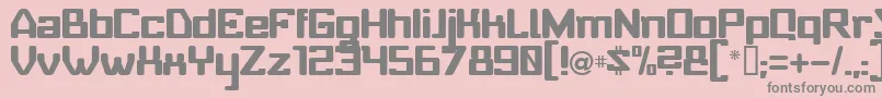Babyu-Schriftart – Graue Schriften auf rosa Hintergrund