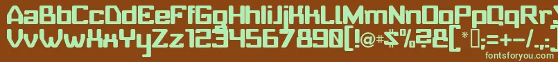 Babyu Font – Green Fonts on Brown Background