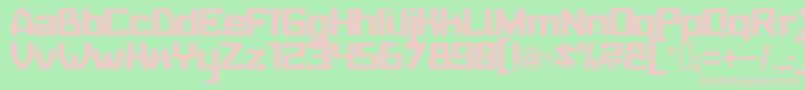 Babyu-fontti – vaaleanpunaiset fontit vihreällä taustalla